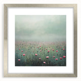 Misty Floral Living Room Wall Art - Modern Canvas & Framed Print
