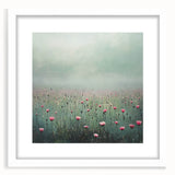 Misty Floral Living Room Wall Art - Modern Canvas & Framed Print