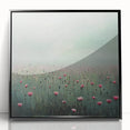 Misty Floral Living Room Wall Art - Modern Canvas & Framed Print