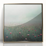 Misty Floral Living Room Wall Art - Modern Canvas & Framed Print