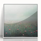 Misty Floral Living Room Wall Art - Modern Canvas & Framed Print