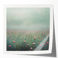 Misty Floral Living Room Wall Art - Modern Canvas & Framed Print