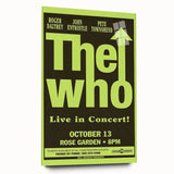 The Who 1968 Concert Poster – Vintage Rock Art, Rose Garden Show