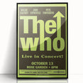 The Who 1968 Concert Poster – Vintage Rock Art, Rose Garden Show