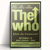 The Who 1968 Concert Poster – Vintage Rock Art, Rose Garden Show