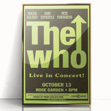 The Who 1968 Concert Poster – Vintage Rock Art, Rose Garden Show