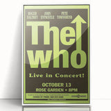 The Who 1968 Concert Poster – Vintage Rock Art, Rose Garden Show