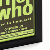 The Who 1968 Concert Poster – Vintage Rock Art, Rose Garden Show
