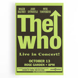 The Who 1968 Concert Poster – Vintage Rock Art, Rose Garden Show