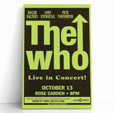 The Who 1968 Concert Poster – Vintage Rock Art, Rose Garden Show