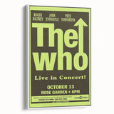 The Who 1968 Concert Poster – Vintage Rock Art, Rose Garden Show