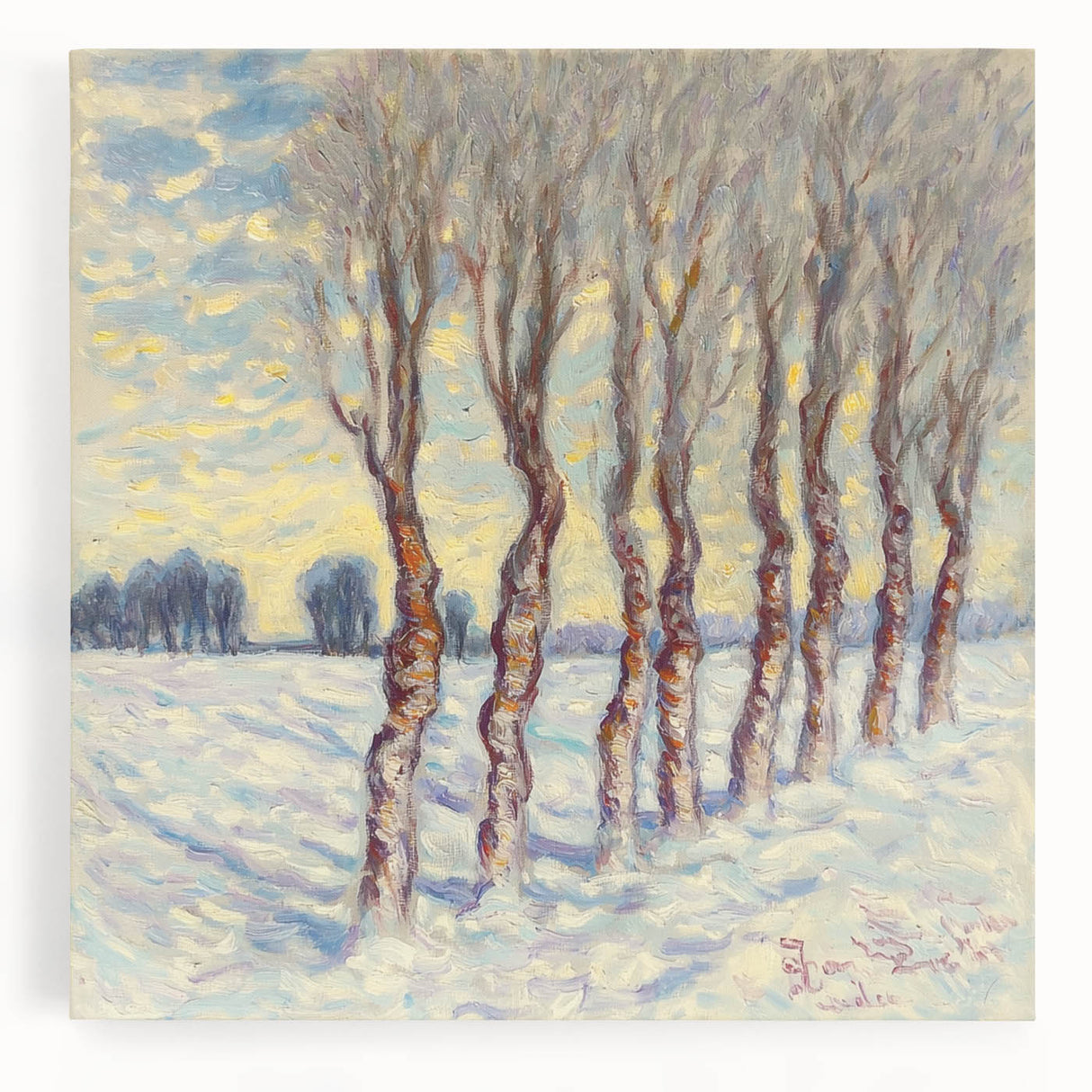 Winter Wonderland Living Room Wall Art - Modern Canvas & Framed Print