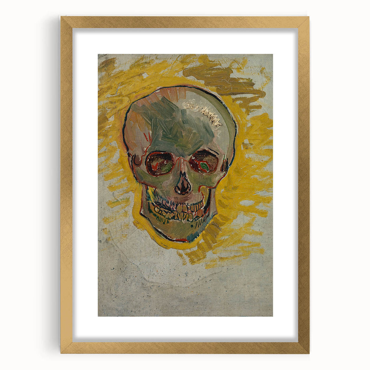 Expressionist Wall Art - Van Gogh Skull Profile - Bold Impressionism