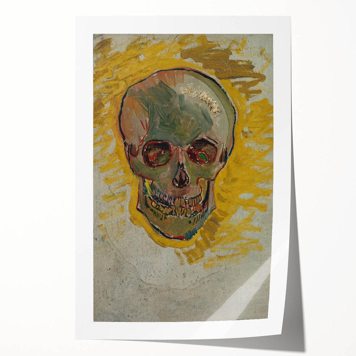 Expressionist Wall Art - Van Gogh Skull Profile - Bold Impressionism