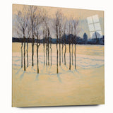 Golden Winter Landscape Living Room Wall Art - Canvas & Framed Print