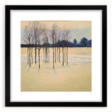 Golden Winter Landscape Living Room Wall Art - Canvas & Framed Print