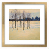 Golden Winter Landscape Living Room Wall Art - Canvas & Framed Print