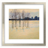 Golden Winter Landscape Living Room Wall Art - Canvas & Framed Print