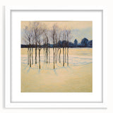 Golden Winter Landscape Living Room Wall Art - Canvas & Framed Print