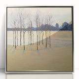 Golden Winter Landscape Living Room Wall Art - Canvas & Framed Print