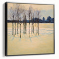 Golden Winter Landscape Living Room Wall Art - Canvas & Framed Print