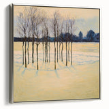 Golden Winter Landscape Living Room Wall Art - Canvas & Framed Print