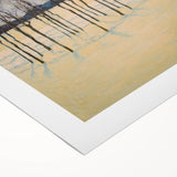 Golden Winter Landscape Living Room Wall Art - Canvas & Framed Print