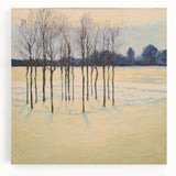 Golden Winter Landscape Living Room Wall Art - Canvas & Framed Print