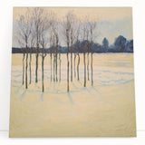 Golden Winter Landscape Living Room Wall Art - Canvas & Framed Print