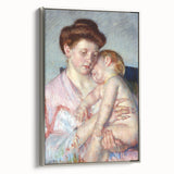 Impressionist Wall Art - Sleepy Baby by Mary Cassatt - Motherly Bond