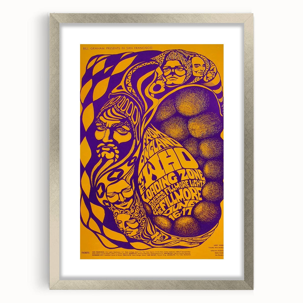The Who 1968 Fillmore Concert Poster – Vintage Psychedelic Art