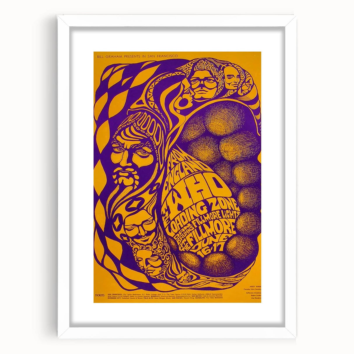 The Who 1968 Fillmore Concert Poster – Vintage Psychedelic Art