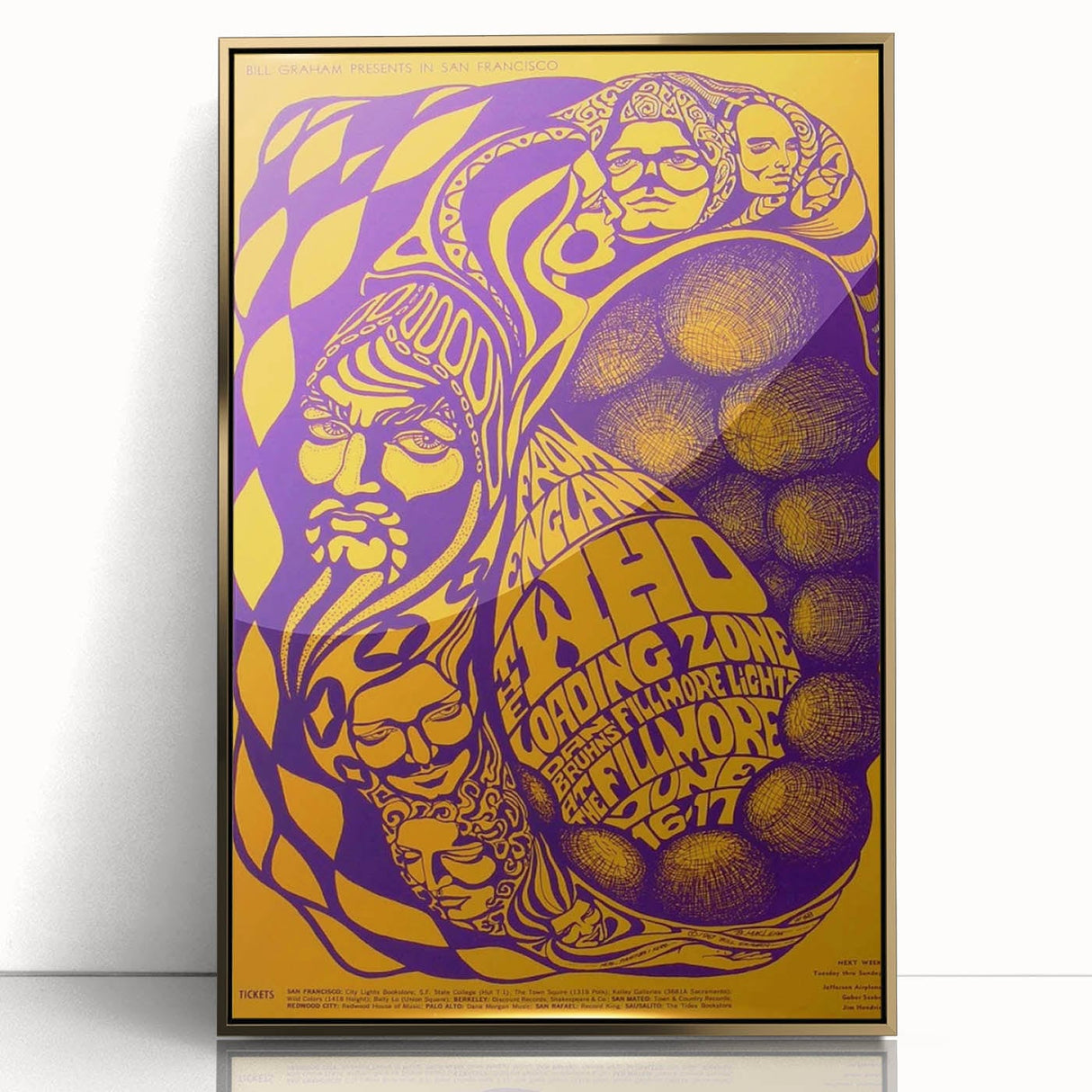 The Who 1968 Fillmore Concert Poster – Vintage Psychedelic Art
