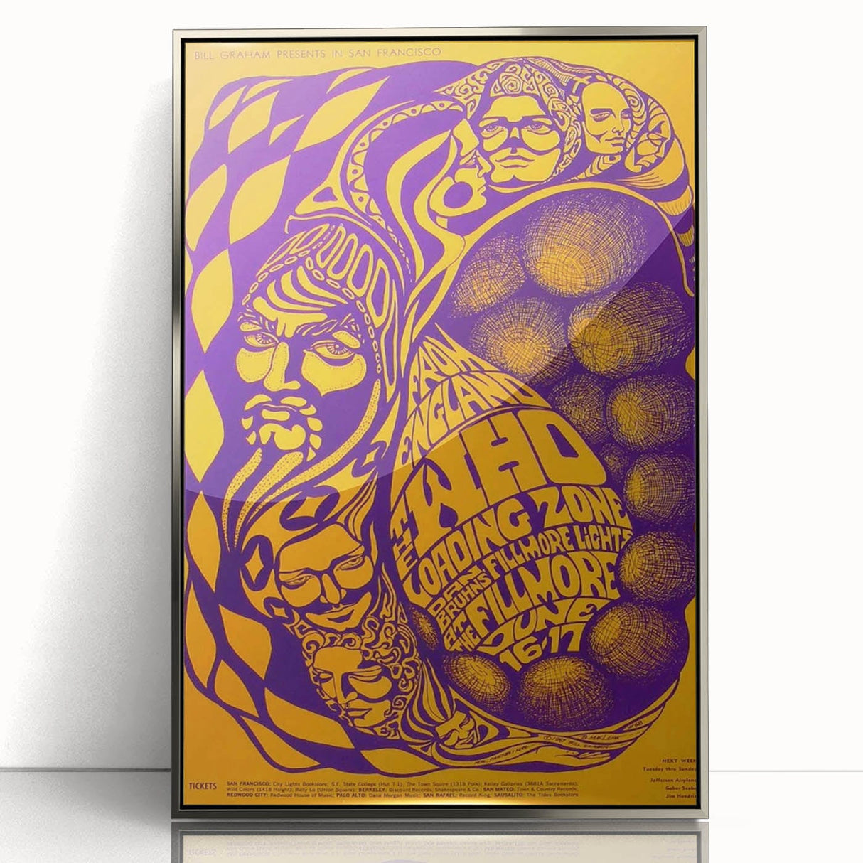 The Who 1968 Fillmore Concert Poster – Vintage Psychedelic Art