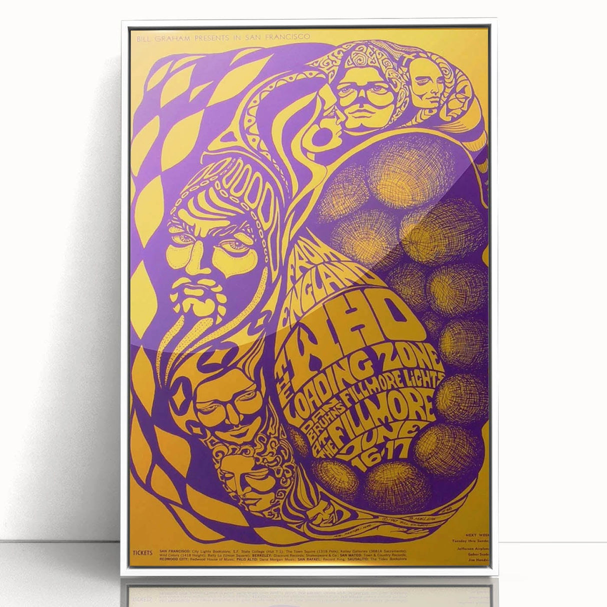 The Who 1968 Fillmore Concert Poster – Vintage Psychedelic Art