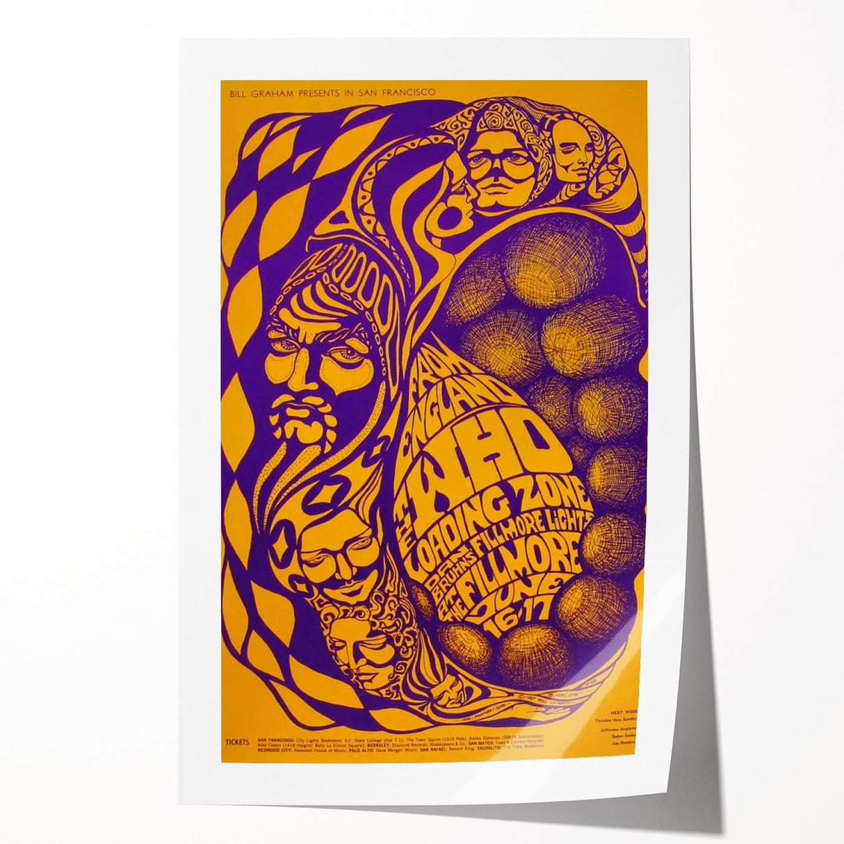 The Who 1968 Fillmore Concert Poster – Vintage Psychedelic Art