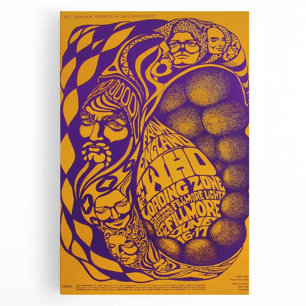 The Who 1968 Fillmore Concert Poster – Vintage Psychedelic Art
