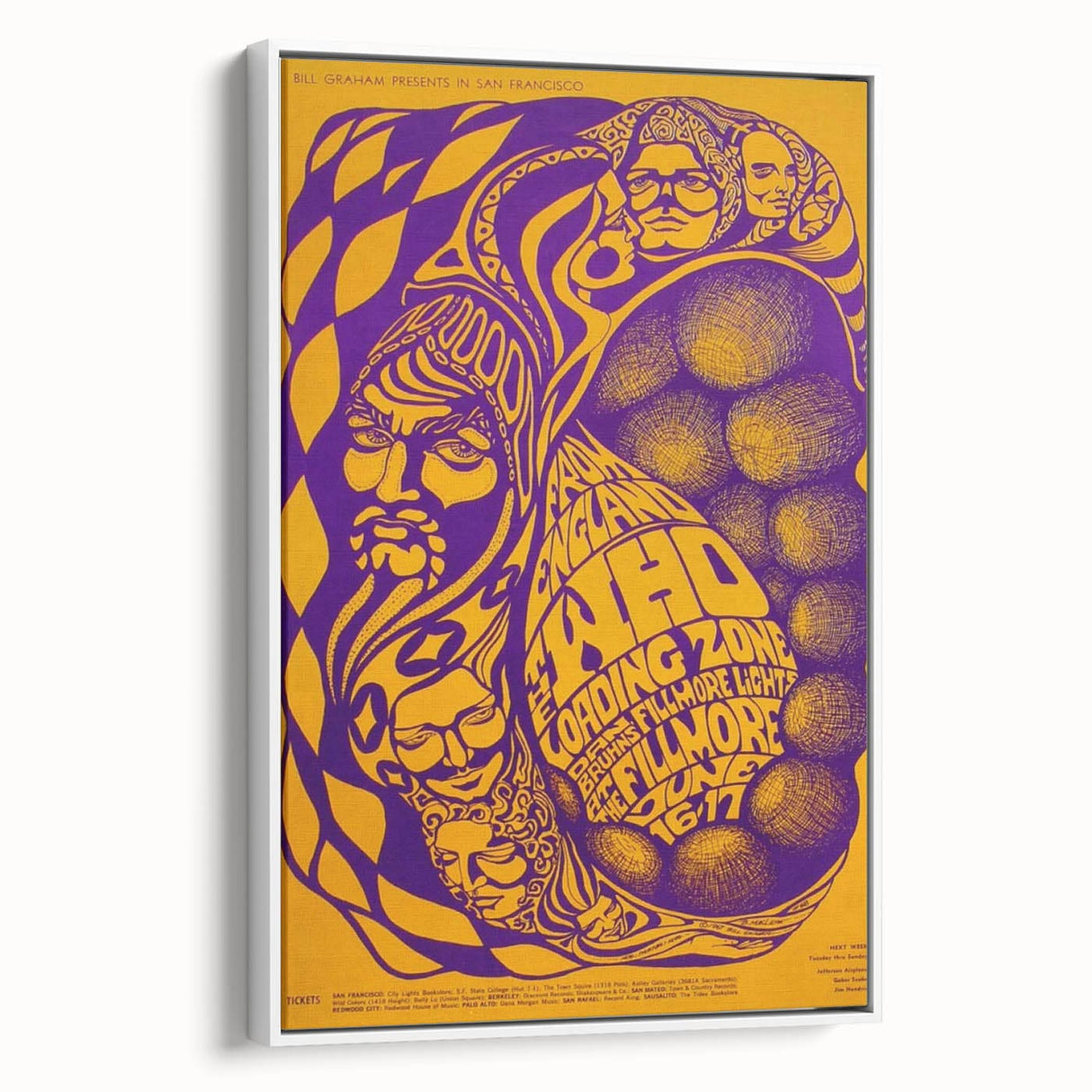 The Who 1968 Fillmore Concert Poster – Vintage Psychedelic Art
