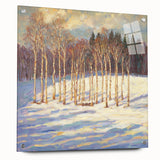 Golden Birch Winter Landscape Wall Art - Canvas & Framed Print