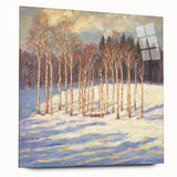 Golden Birch Winter Landscape Wall Art - Canvas & Framed Print