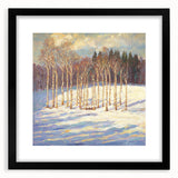 Golden Birch Winter Landscape Wall Art - Canvas & Framed Print