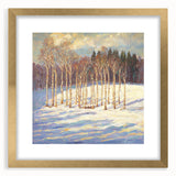 Golden Birch Winter Landscape Wall Art - Canvas & Framed Print