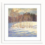Golden Birch Winter Landscape Wall Art - Canvas & Framed Print