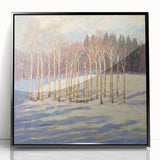 Golden Birch Winter Landscape Wall Art - Canvas & Framed Print