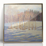 Golden Birch Winter Landscape Wall Art - Canvas & Framed Print