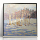 Golden Birch Winter Landscape Wall Art - Canvas & Framed Print