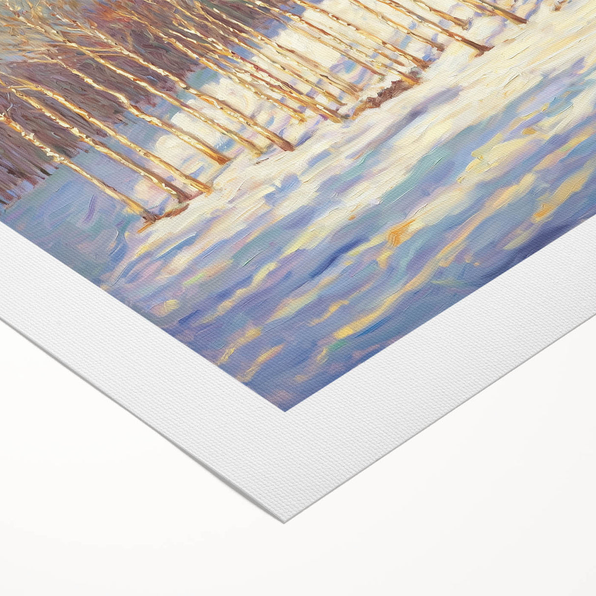 Golden Birch Winter Landscape Wall Art - Canvas & Framed Print