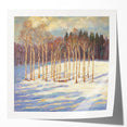 Golden Birch Winter Landscape Wall Art - Canvas & Framed Print