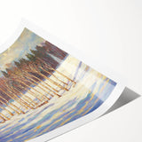 Golden Birch Winter Landscape Wall Art - Canvas & Framed Print