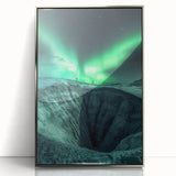 Framed acrylic artwork depicting a stunning landscape with cave formations, featuring vibrant colors and intricate details, perfect for enhancing modern home decor.